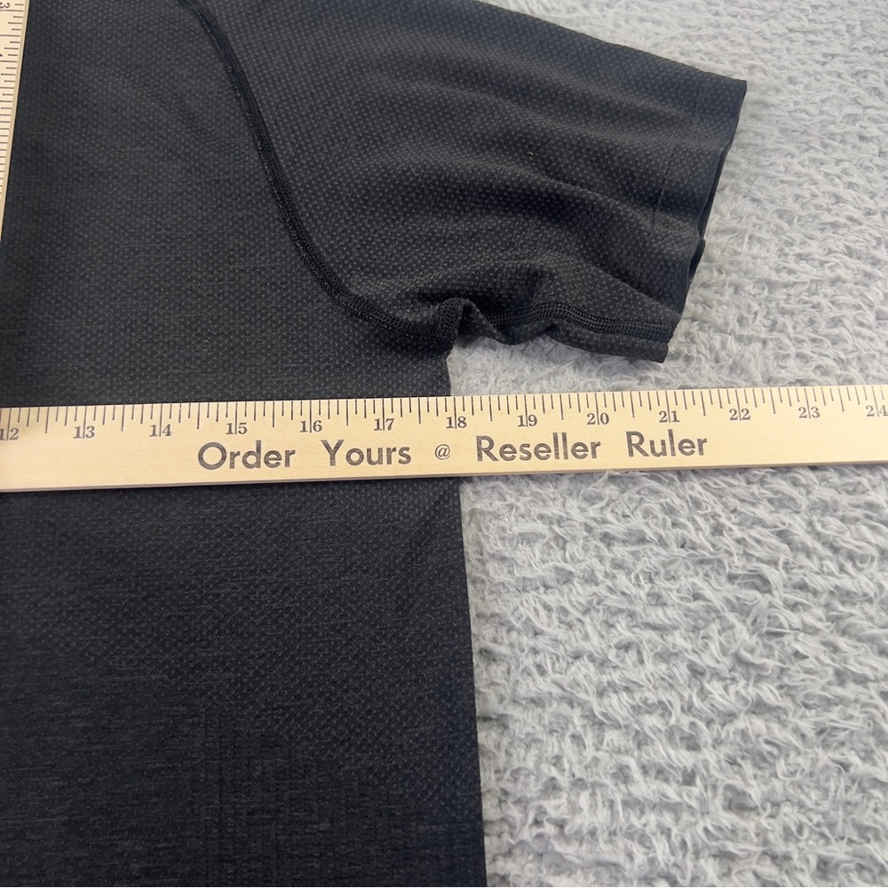 Lululemon Metal Vent Tech Polo Shirt Mens Small Black Short Sleeve Athleisure - Picture 5 of 8